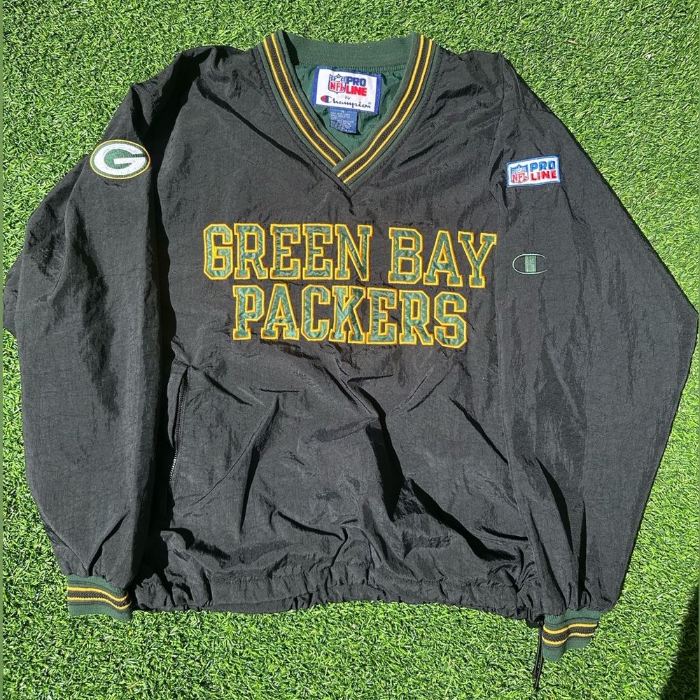 Vintage NFL Pro Line by Champion Green Bay Packers Size M Pullover Windbreaker